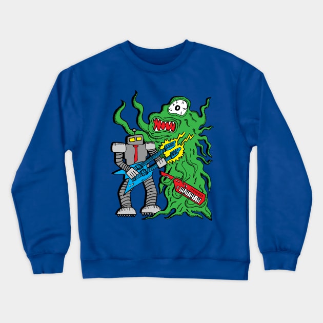 Robot Monster Power Jam Crewneck Sweatshirt by jarhumor